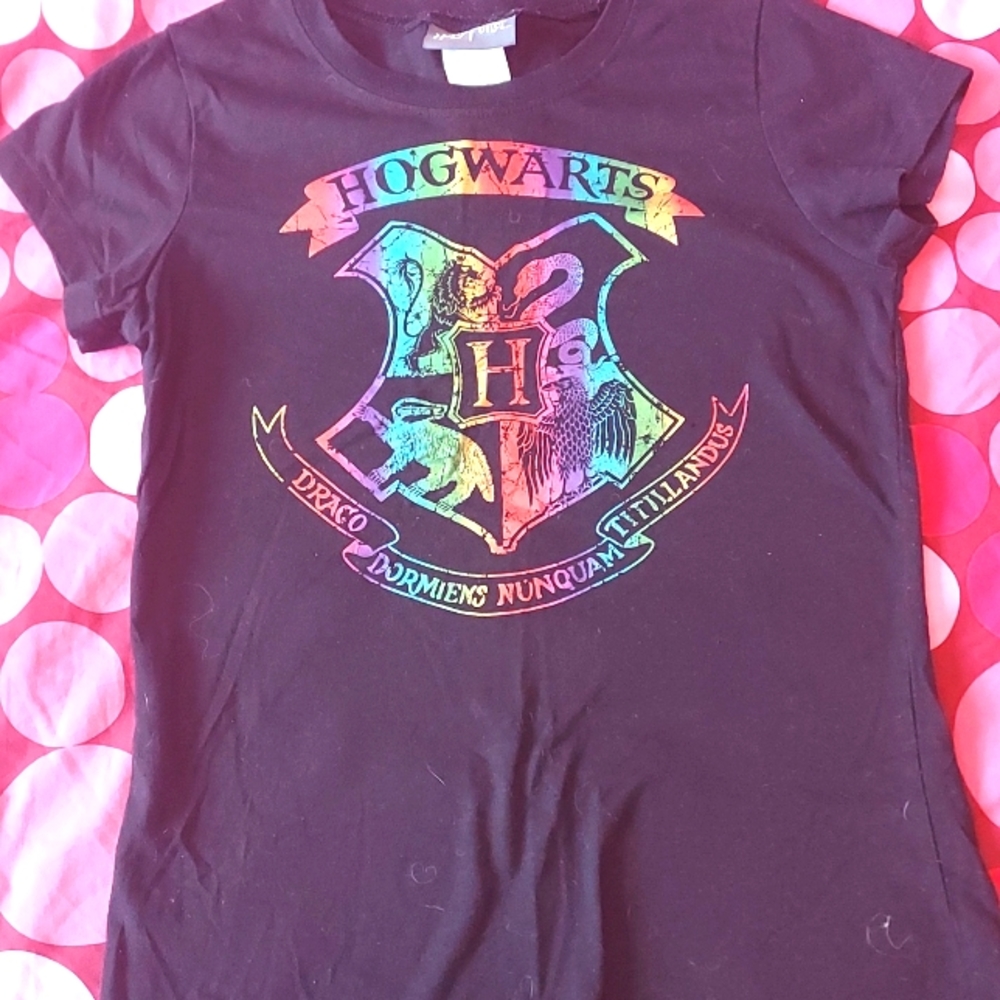 Harry Potter 14/16 Black and Rainbow Tee